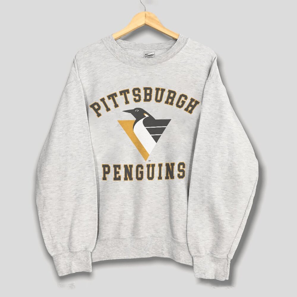 Vintage 1993 Pittsburgh Penguins Hockey Crewneck Sweatshirt, Retro NHL Shirt Tee